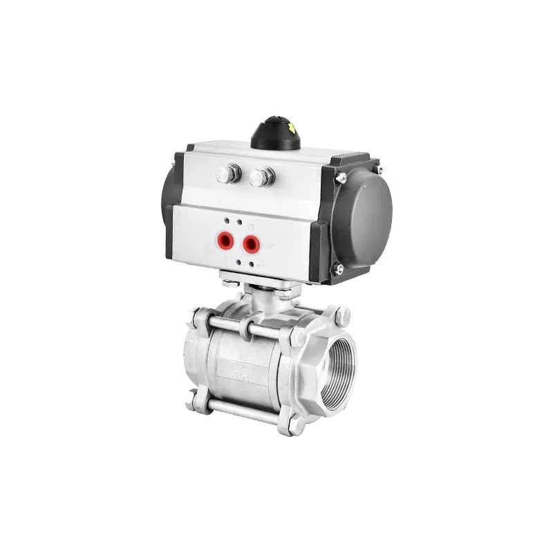 Katup bola berulir baja stainless pneumatik